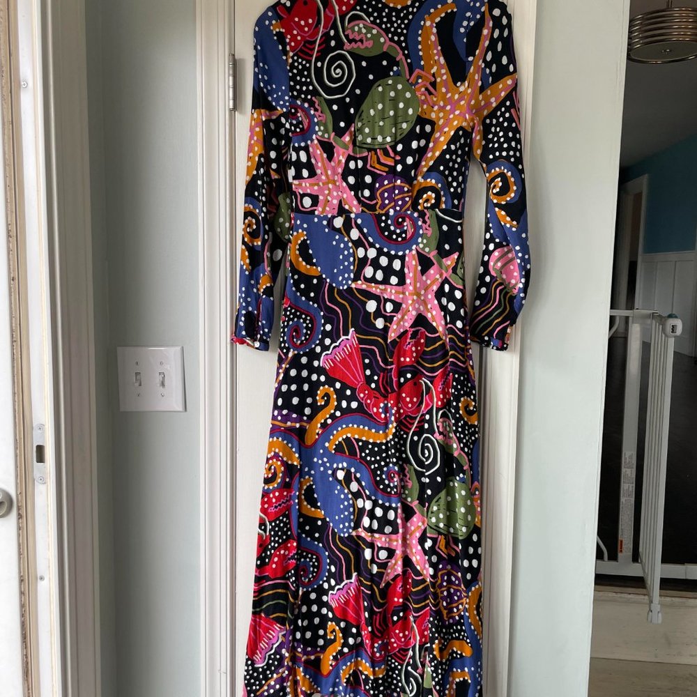 Farm Rio Under The Sea Maxi Dress XS Size 2 - Picture 5 of 6